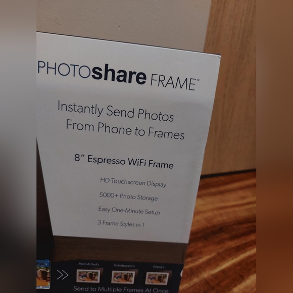 New Brookstone 8" Espresso WiFi Photo Frame - Picture 5 of 12